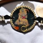 Panchmasi Rakhi for Pregnant Women (Mom to be), Hanumanji's Photo with Silver Coloured Beads, Black Cord, Adjustable Size | Panchmasiyu | Panchmasi | Rakhdi | - Image 6