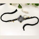 Panchmasi Rakhi for Pregnant Women (Mom to be), OM Design with Golden Coloured Beads, Black Colour Cord, Adjustable Size | Panchmasiyu | Panchmasi | Panchmasi Rakhi | Raxa Sutra | Raksha Sutraa - Image 5