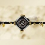 Panchmasi Rakhi for Pregnant Women (Mom to be), OM Design with Golden Coloured Beads, Black Colour Cord, Adjustable Size | Panchmasiyu | Panchmasi | Panchmasi Rakhi | Raxa Sutra | Raksha Sutraa - Image 6
