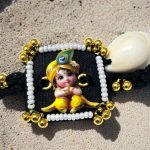 Panchmasi Rakhi for Pregnant Women (Mom to be), with special Baby Krishna Patch and Golden Coloured Beads and charms, Black Colour Cord, Adjustable Size | Panchmasiyu - Image 6