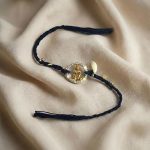 Panchmasi Rakhi for Pregnant Women (Mother to be), Lord Hanumanji with Golden Coloured Beads, Small Size, Black Cord, Adjustable Size | Panchmasiyu | Panchmasi - Image 3