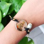 Panchmasi Rakhi for Pregnant Women (Mother to be), Lord Hanumanji with Golden Coloured Beads, Small Size, Black Cord, Adjustable Size | Panchmasiyu | Panchmasi - Image 5