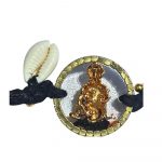 Panchmasi Rakhi for Pregnant Women (Mother to be), Lord Hanumanji with Golden Coloured Beads, Small Size, Black Cord, Adjustable Size | Panchmasiyu | Panchmasi - Image 7