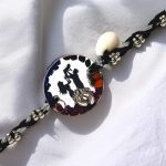 Panchmasi Rakhi for Pregnant Women, Mom-Dad-Baby Photo with Silver Coloured Beads, Black Cord, Adjustable Size | Panchmasiyu | Panchmasi - Image 2