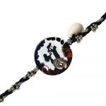 Panchmasi Rakhi for Pregnant Women, Mom-Dad-Baby Photo with Silver Coloured Beads, Black Cord, Adjustable Size | Panchmasiyu | Panchmasi - Image 4