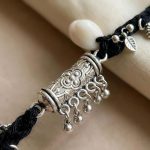 Panchmasi Rakhi for Pregnant Women (Mom to be), Mandadi with Silver Coloured Beads, Black Cord, Adjustable Size | Panchmasiyu | Panchmasi | Rakhdi | Bandhan | Raxa Sutra | - Image 2