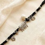 Panchmasi Rakhi for Pregnant Women (Mom to be), Mandadi with Silver Coloured Beads, Black Cord, Adjustable Size | Panchmasiyu | Panchmasi | Rakhdi | Bandhan | Raxa Sutra | - Image 4