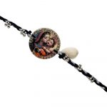 Panchmasi Rakhi for Pregnant Women, Yashoda and Bal krishna with Silver Coloured Beads, Black Cord, Adjustable Size | Panchmasiyu | Panchmasi - Image 5
