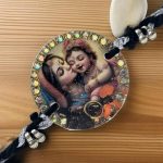 Panchmasi Rakhi for Pregnant Women, Yashoda and Bal krishna with Silver Coloured Beads, Black Cord, Adjustable Size | Panchmasiyu | Panchmasi - Image 7