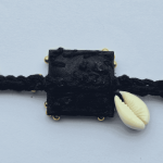 Panchmasi Rakhi for Pregnant Women, Lord Hanumanji with Golden Coloured Beads, Black Cord, Adjustable Size | Panchmasiyu | Panchmasi - Image 3