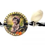 Panchmasi Rakhi for Pregnant Women, Bal Krishna with Silver Coloured Beads, Black Cord, Adjustable Size | Panchmasiyu | Panchmasi